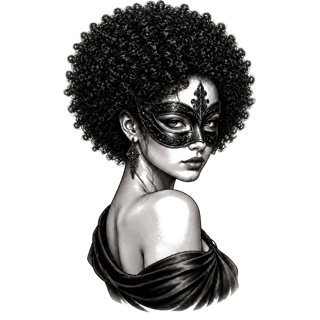 Women wearing a mask