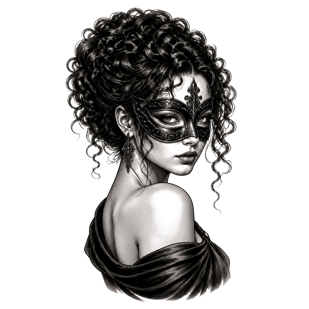 Women wearing a mask