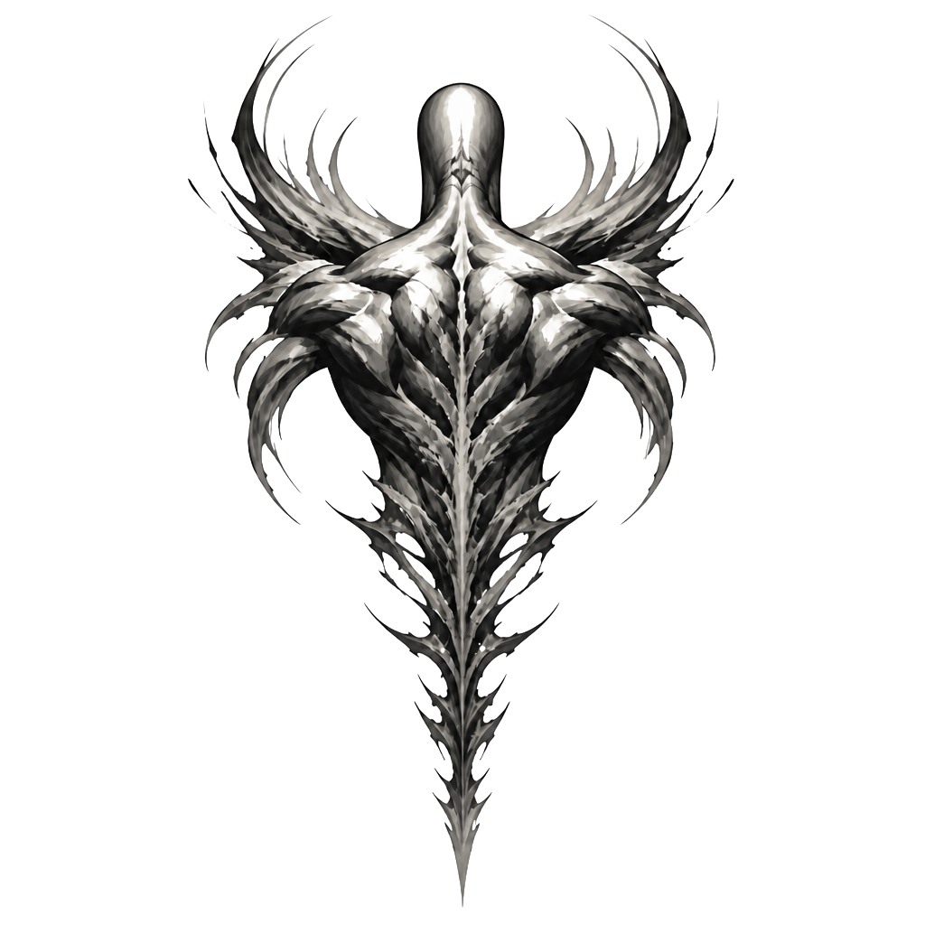 Want a tattoo that covers upper portion on my back down into the spine something showing strength