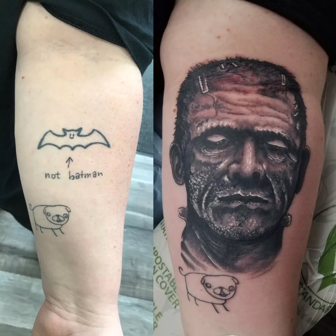 A little before and after action 
Thank you @peewee_hermit for the fun project.
 

@stencil_shit 
@goodjudy.ca 
@workhorseirons