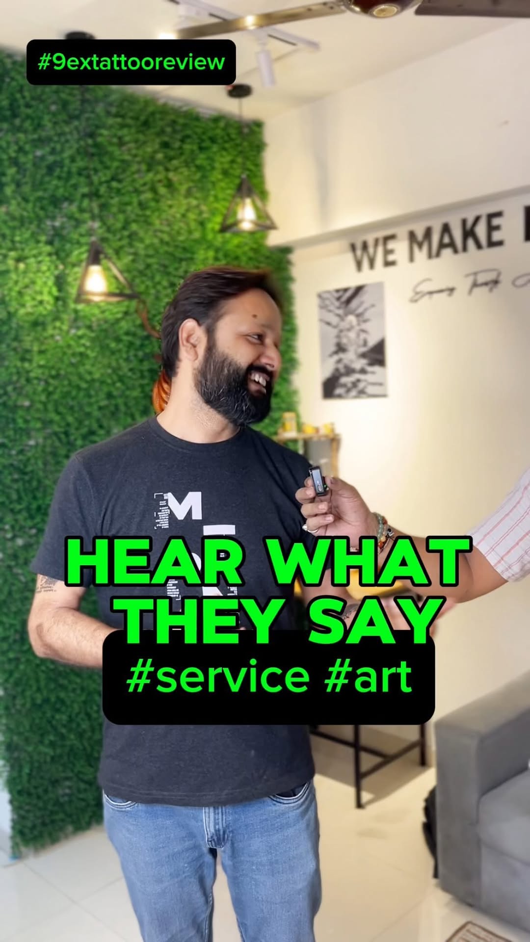 “✨ Transformations that speak volumes! Hear from our amazing clients about their experiences at 9Ex Tattoo Studio. From stunning designs to unforgetta