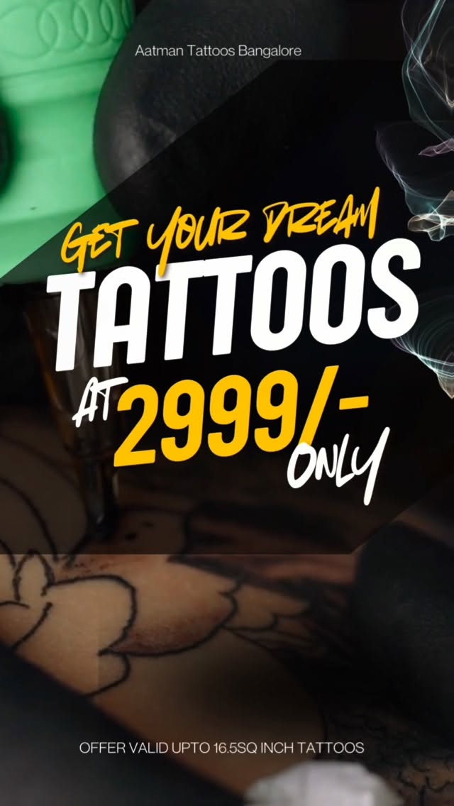 ⚠️⚠️Promotional Offer⚠️⚠️

GET ANY TATTOOS WORTH UPTO 10000INR (SIZE UPTO
16.5 SQ INCHES) IS FOR JUST RUPEES 2999/-

REPOST  AND FOLLOW US TO AVAIL TH