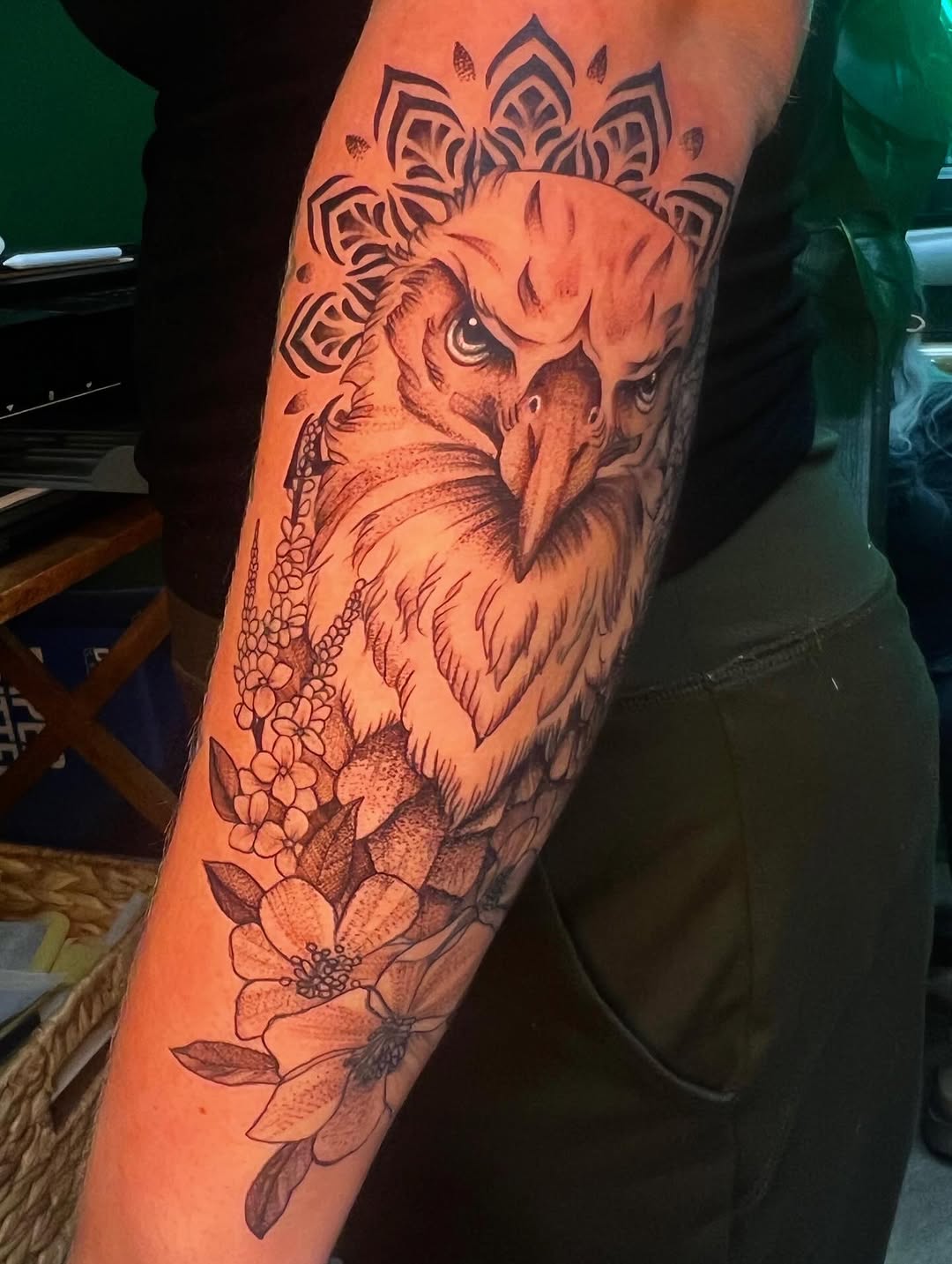 Absolutely loveee how this turned out!!! 
#abbyrosetattoo #blackandgreytattoo