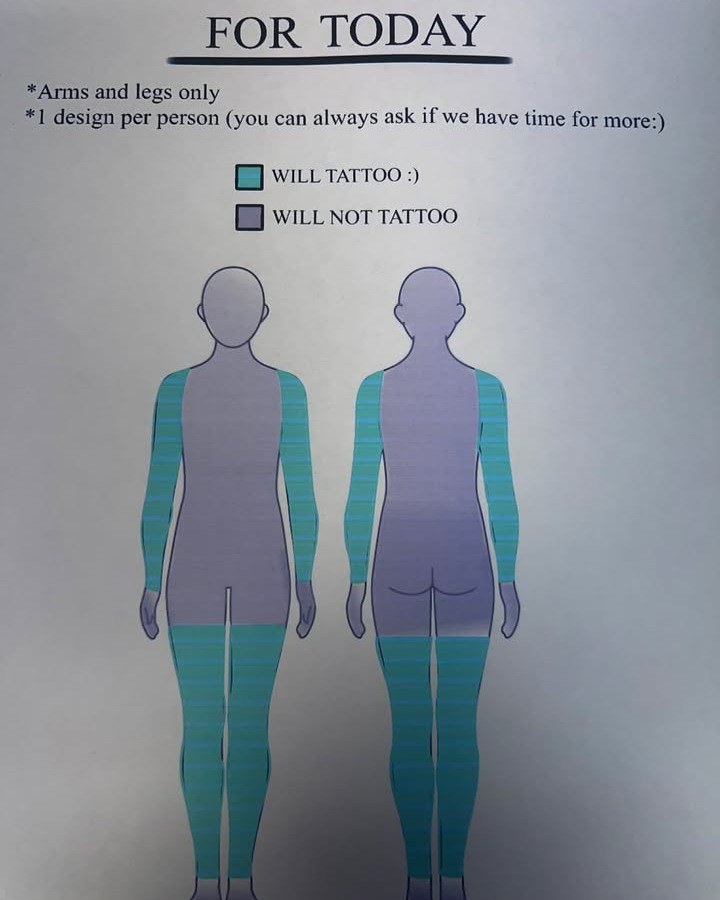 Today 3/7/2026. from 10am to 6 pm, there is a Fundraiser Tattoo Flash event for the YWCA.
Todays event will be cash only! Tattoos can go on arms or