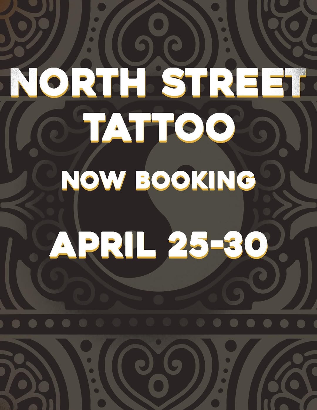 Now booking @northstreetsalem April 25-30  with a special event day on April 27!!!!!!! Email me at TattooBookings.Salem@gmail.com with NORTH STREET in