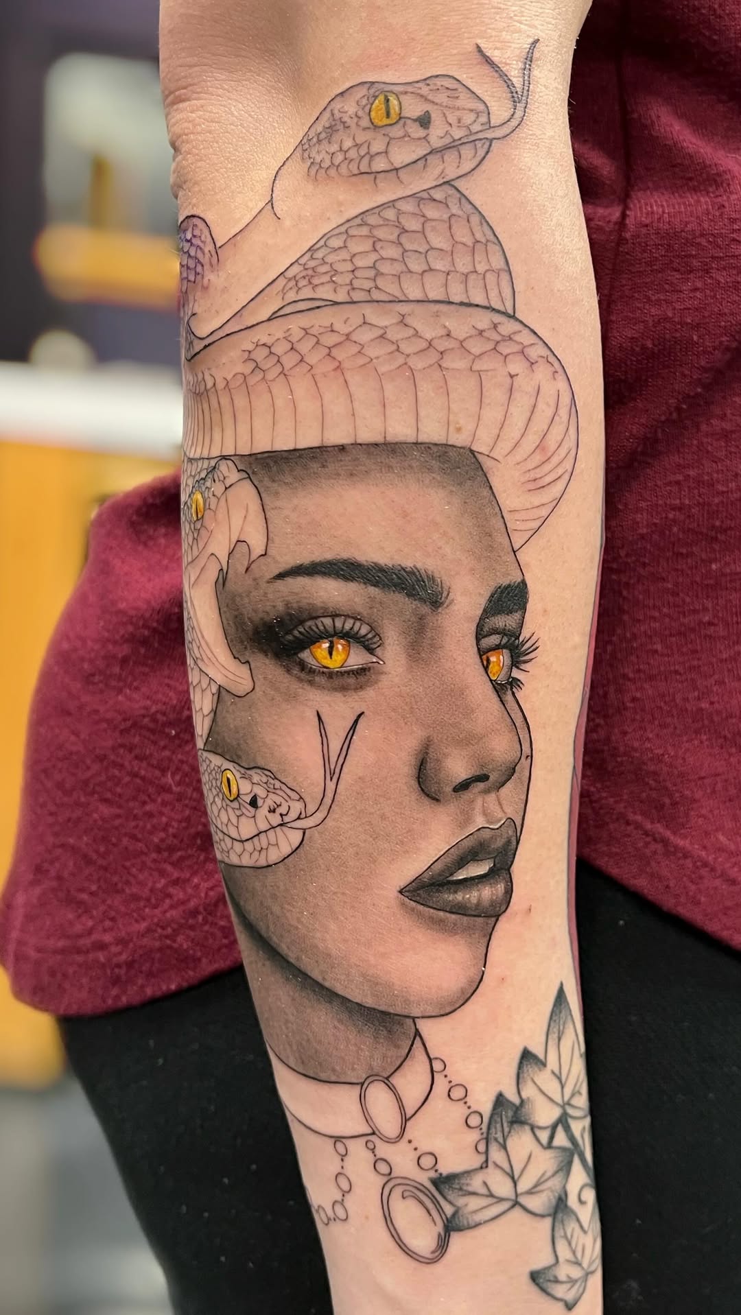 1st session Medusa tattoo that I created in my style. I can’t wait to finish this work in progress!
#tattoo #tattoos #tattooartist #tats #tatted #