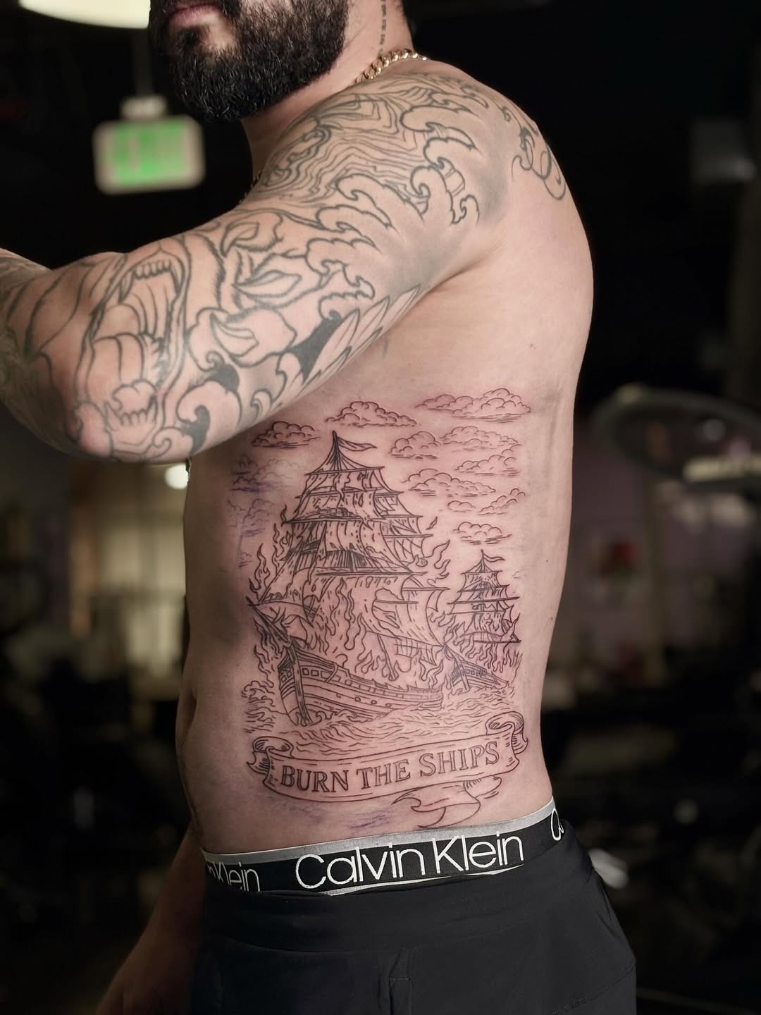 Big projects in progress  These are my favorite kind of tattoos, when you can recognize them from far away. Let’s do more of these  #socal #losangeles