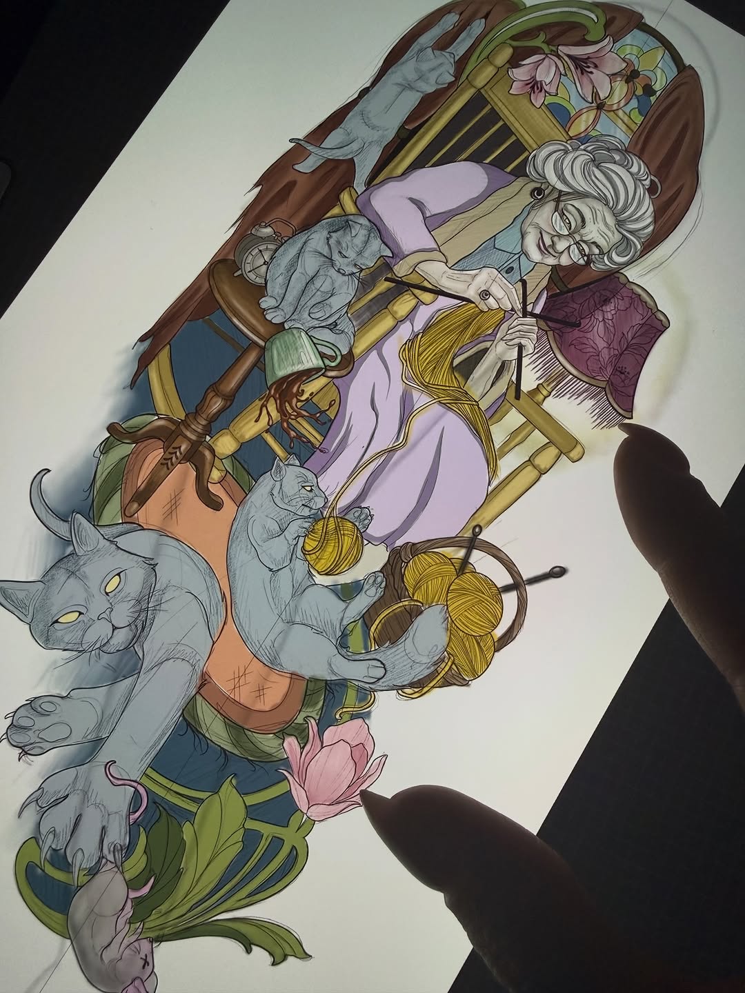 AVAILABLE! My take on a crazy cat lady! I would literally die & go to heaven if someone claimed this design  full arm or outter leg sleeve please  dm 