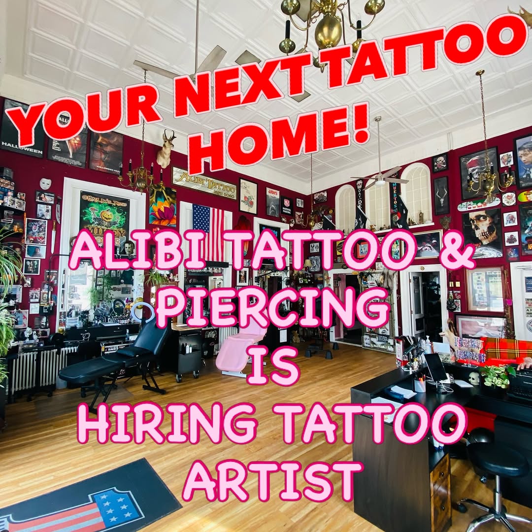WE’RE HIRING — TATTOO ARTIST

Alibi Tattoo & Piercing is looking for a talented, motivated tattoo artist to join our team.

Located in a beautiful, hi