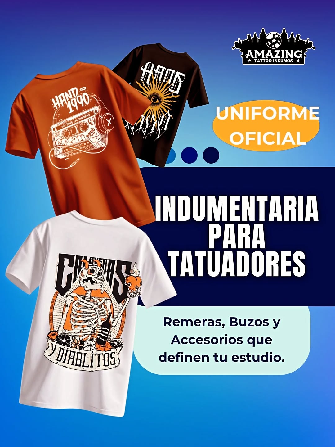 El nuevo estándar en el estudio.⚡
​Presentamos la línea de indumentaria diseñada para el tatuador. 
Materiales premium, máxima comodidad y el estilo q