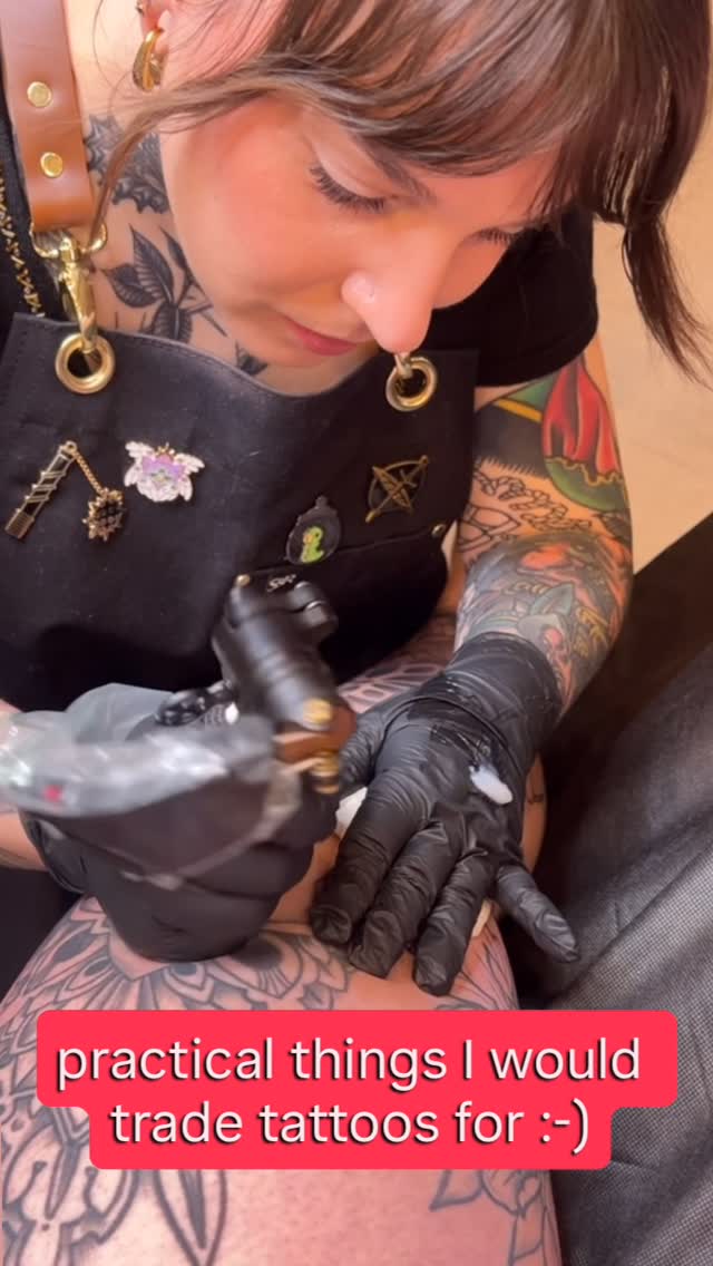 Sometimes I get so wrapped up in the day to day of my career and forget that tattooing is a trade industry. We have the POWER!!! ✨ Also, free will. So