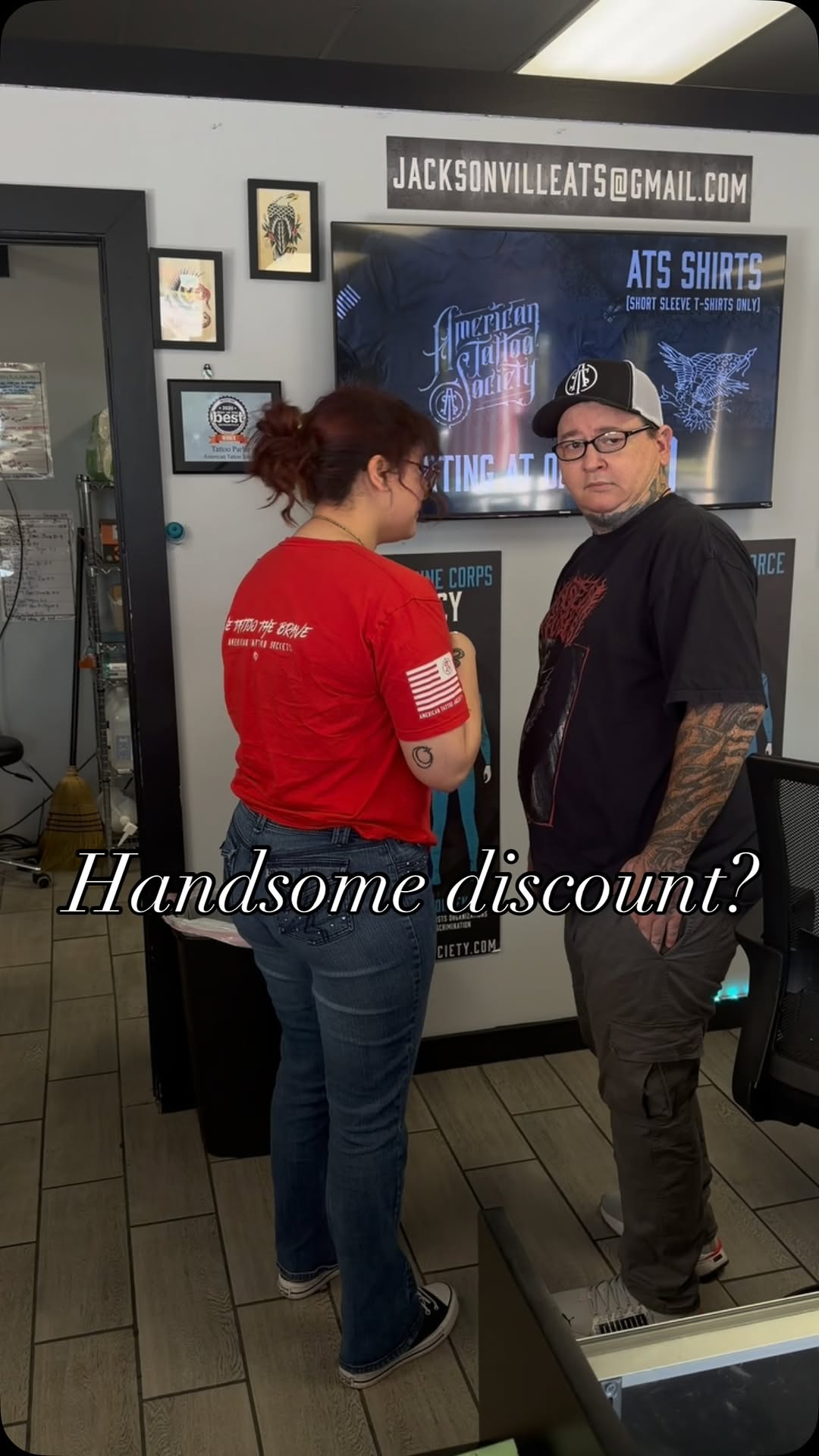 Maybe next time champ! 

Ready to get your next tattoo or piercing?
DM us or walk in at 2219-200 Lejeune Blvd, Jacksonville,
NC, 28546
You can also ca