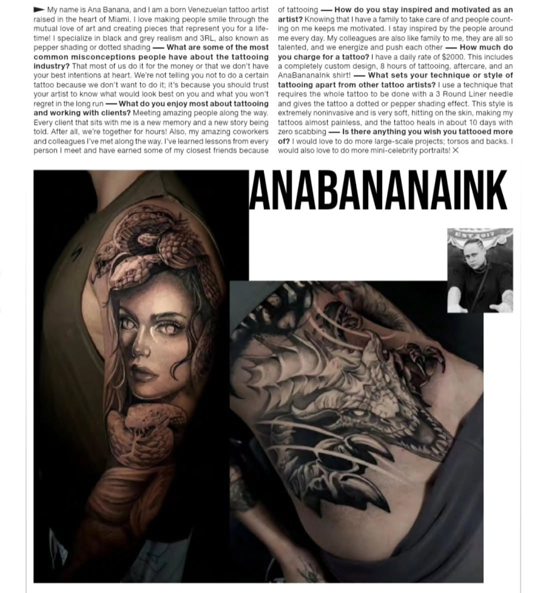 It's such an honor to be featured in this  @tattooindustrymagazine next to @robert_pho ! This is one of the many things I would've never imagined I wo