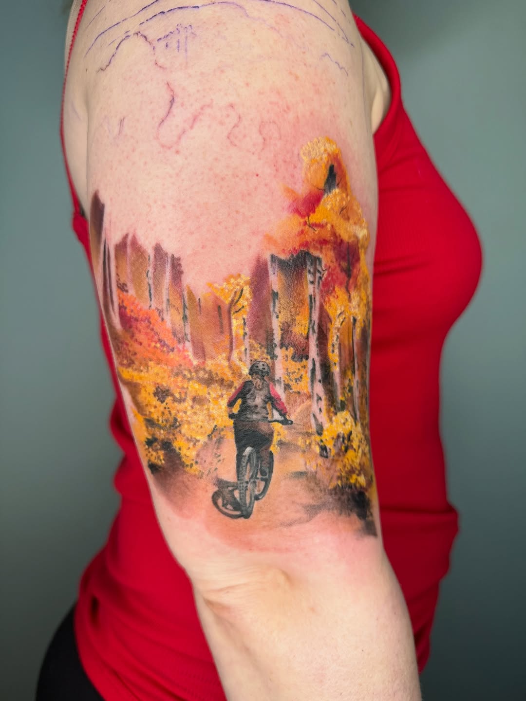 A work in progress….

Books open May-June 
Done @onlyforevertattoo 

#utahtattoo #bikingadventures #utahtattooartist #saltlaketattooartist #slctattooa