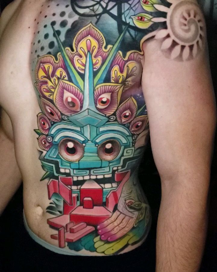 Finally got to finish this torso wrap front to back. Thank you @its.adamg for your dedication and nerves of steel.  #freehand #dmt #theotherside #newr