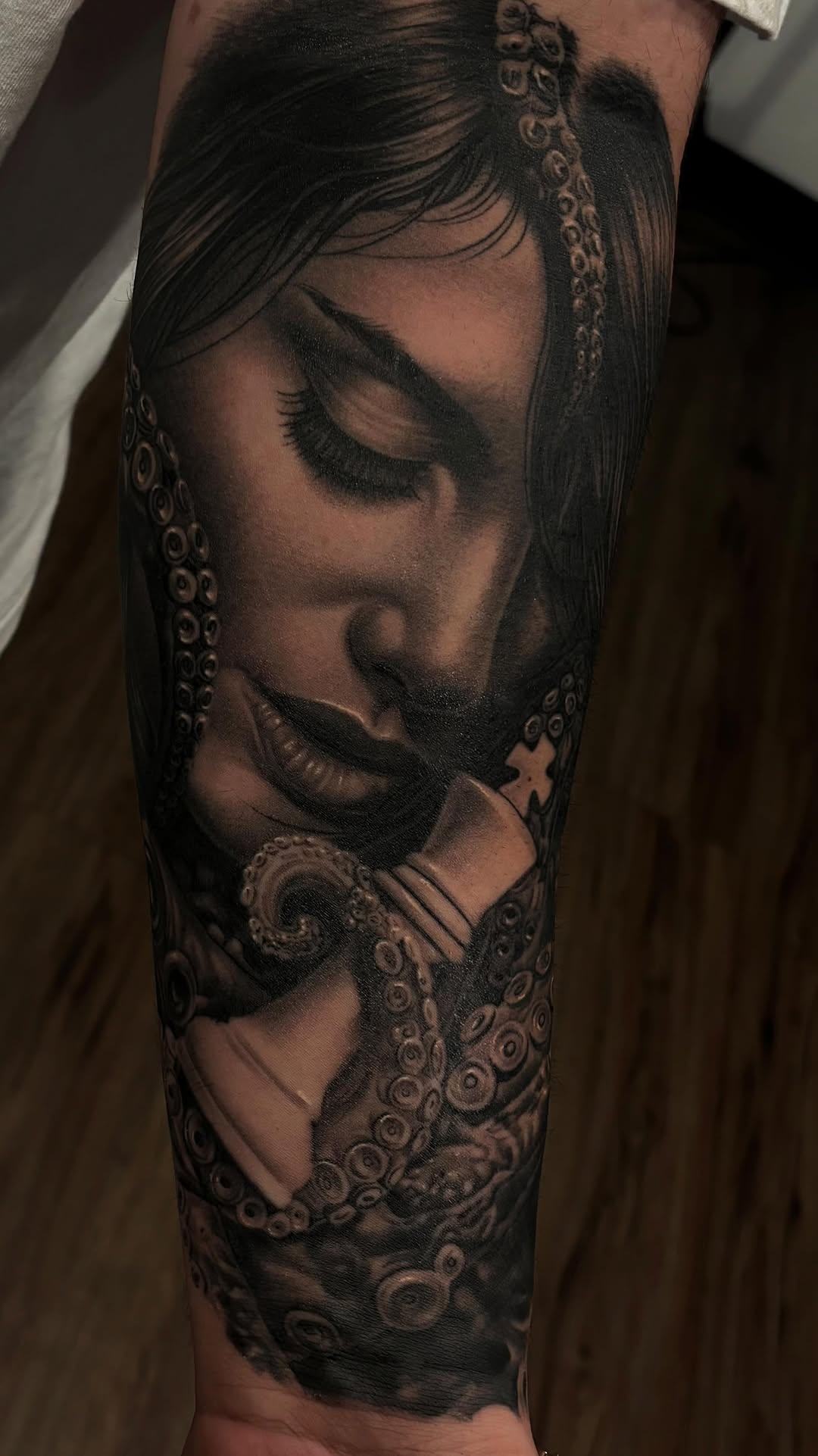 Healed arm sent in by client 

Now booking at Villains @villains_tattoo_collective 

I’m also running a full day promo rate of $2200-$2500 for the fir