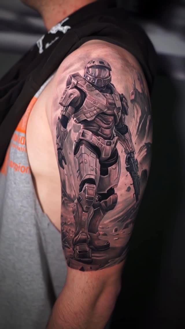 “When gaming legends become permanent.  
Located on 5753 evers rd San Antonio texas contact us at 2108105584 
.
#MasterChief #HaloForever” #halo #sana