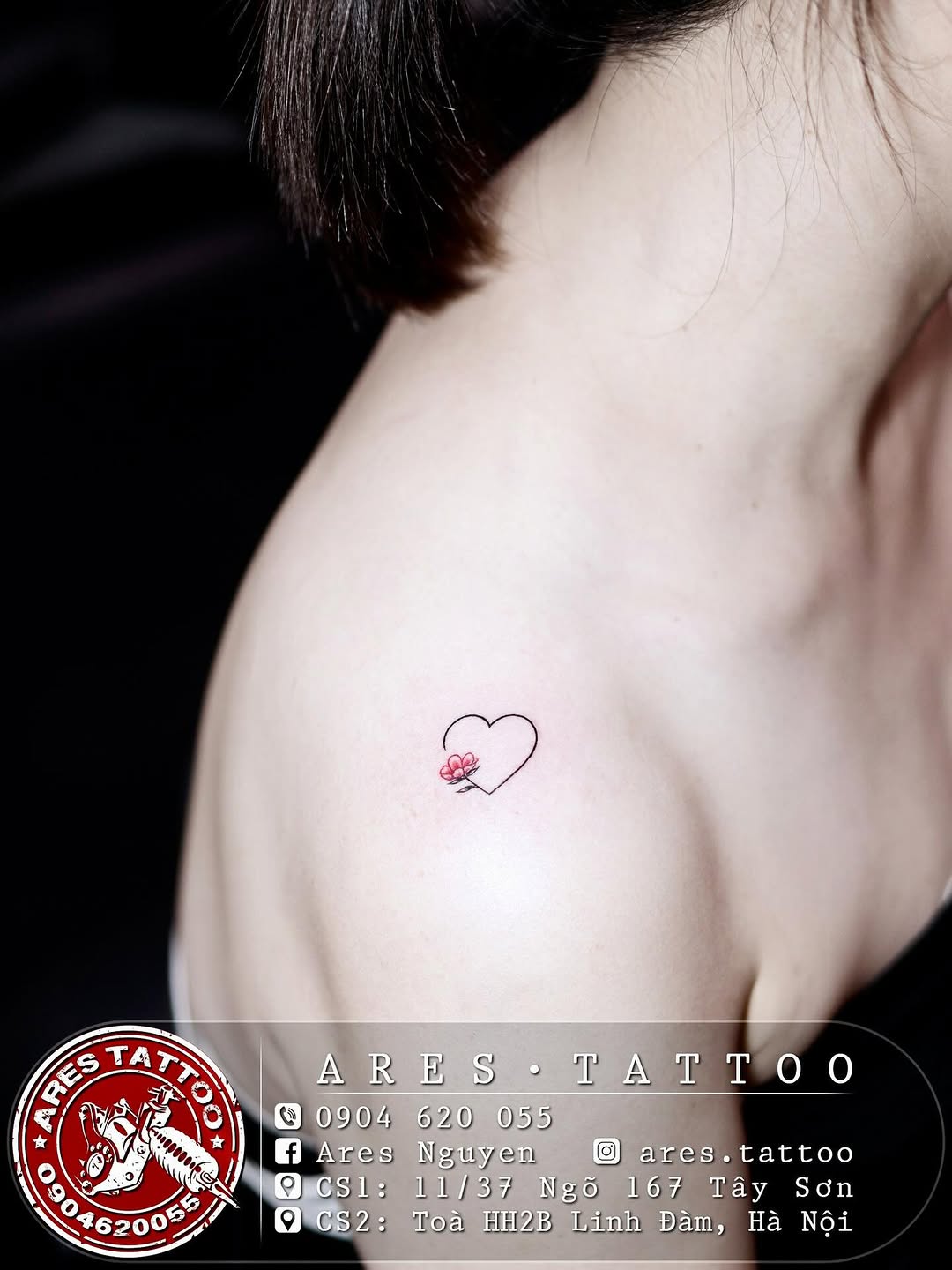 Hình xăm Cành hoa trái tim ❤️
Mang ý nghĩa sâu sắc về tình yêu nồng cháy, sự lãng mạn, sự sống vĩnh cửu và nét đẹp tâm hồn. Tượng trưng cho tình yêu đ