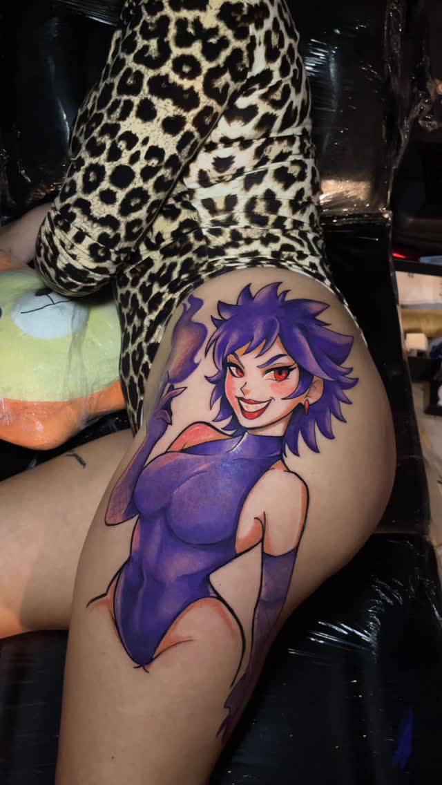 Got to do this original character version based on Gengar  #athenstattoo #colortattoo #athens #greecetattoo #tattooartist
