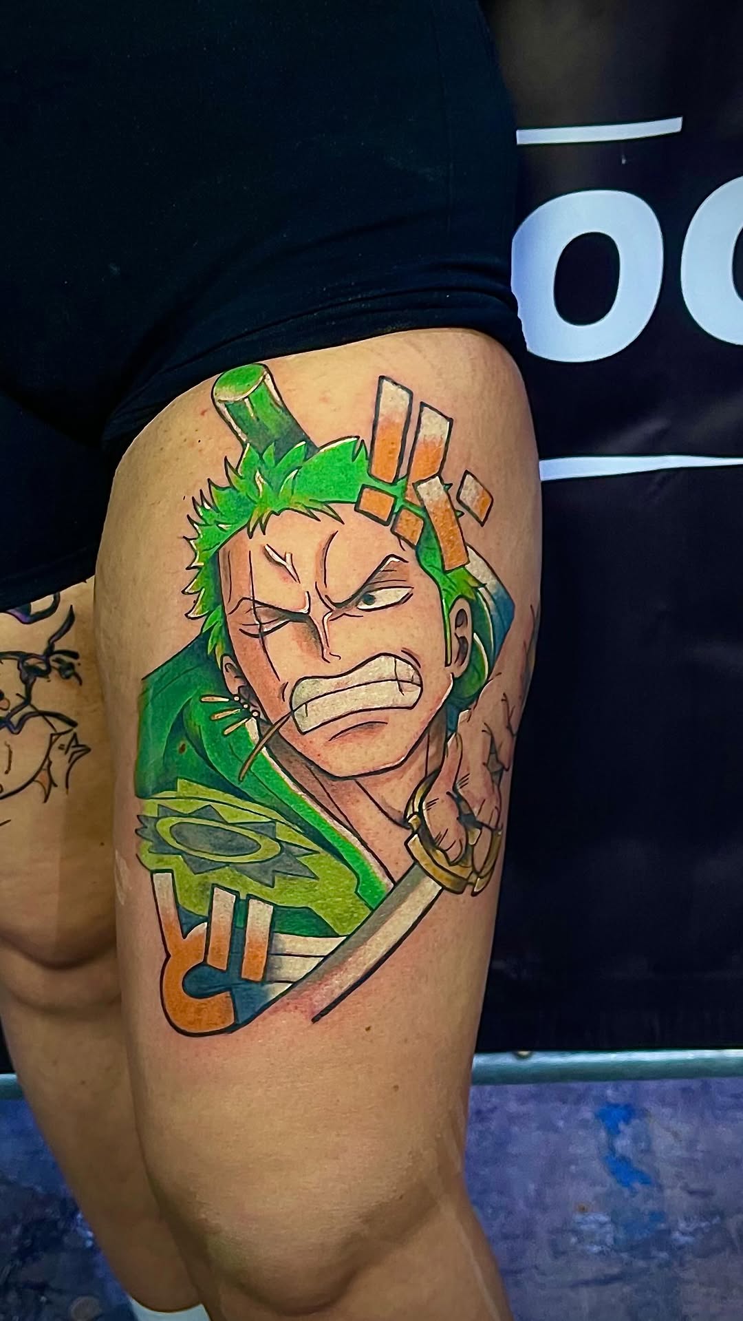 Custom Zoro for @athenstattooconvention 
#athenstattoo #colortattoo #athensgreece #tattooartist #athens #greecetattoo #anime #animetattoo #manga #onep