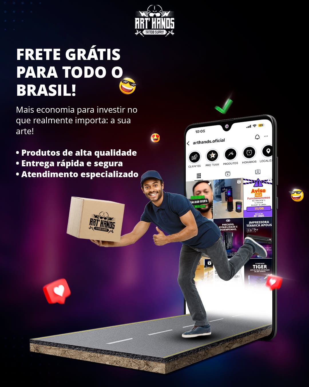 Agora ficou ainda mais fácil levar qualidade para o seu estúdio!

Nas compras acima de R$ 299,99, o frete é 100% por nossa conta.

 Aproveite essa opo