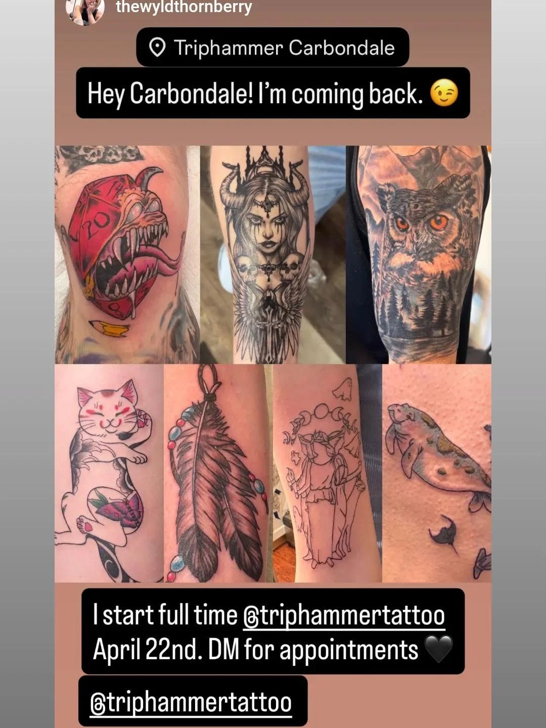 I welcome this wonderful person into  Triphammer tattoo.