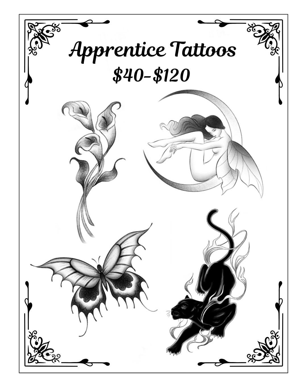 Some flash for you Dm to book!
.
.
.
.
#apprenticetattoos #apprenticeflash #flashtattoos #cuteartstyle #cutetattoos