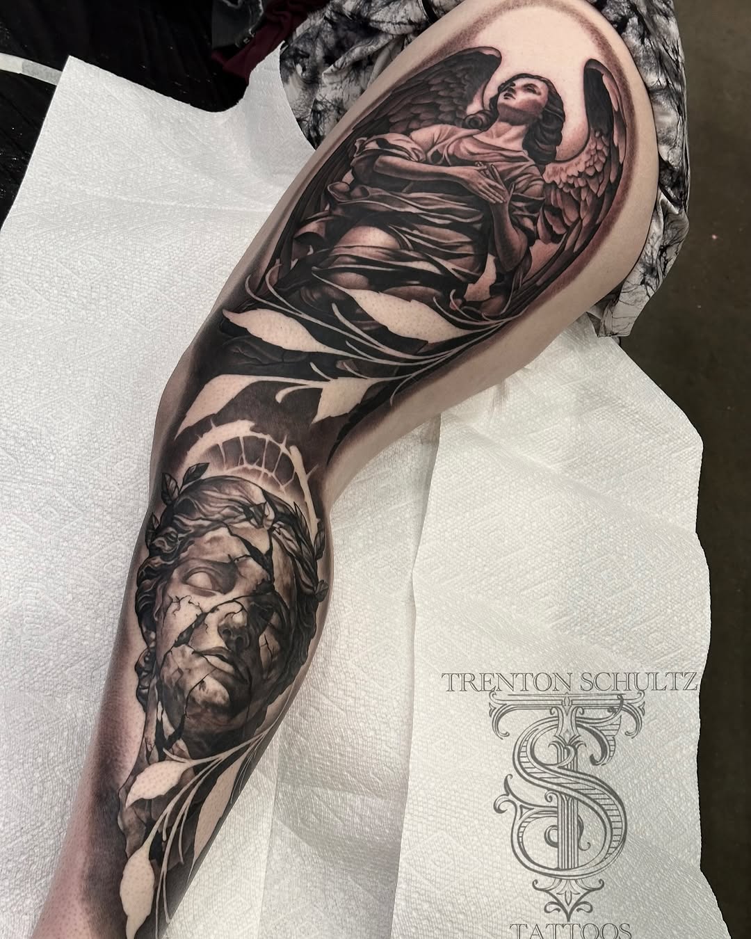 . Saint Michael⚔️Archangel .
Spent the weekend down at the Lansing tattoo convention. Put in 25 hours over 3 days & used every single minute I could t