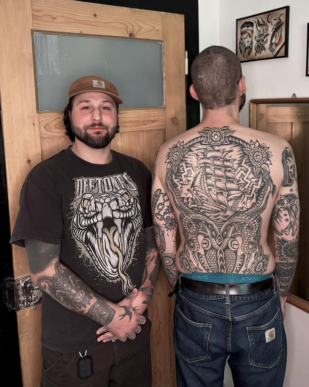 HEALED & SETTLED #BACKPIECE 
Thanks @noahsturzi for all the support and commitment through the years. Left arm done by me, right arm some stuff by me.