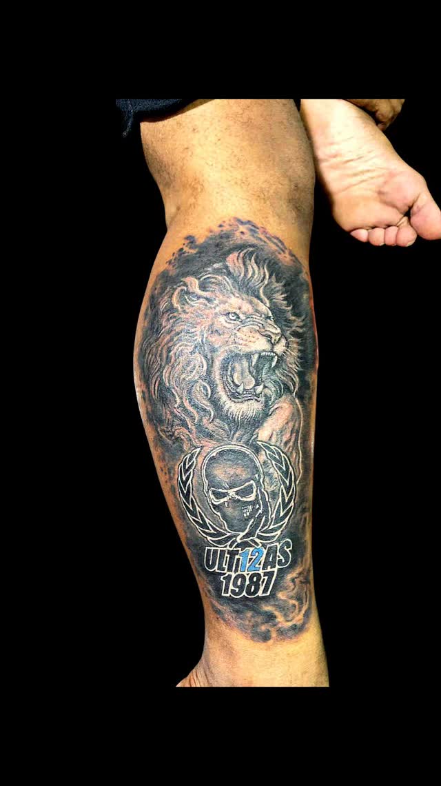 #tattoo #tattoolife #inked #liontattoo #blackgreytattoo