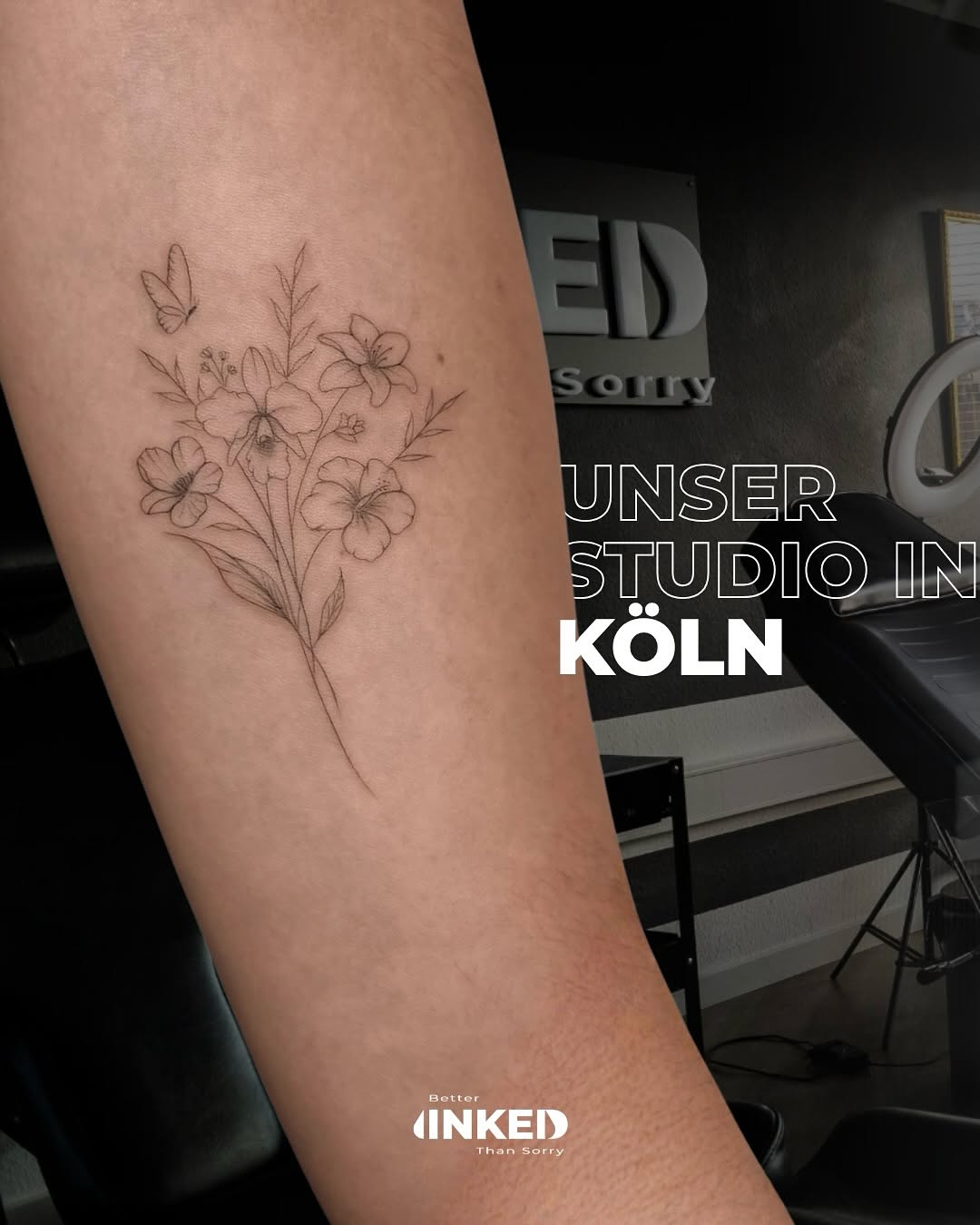 ✨ Willkommen bei Better Inked Than Sorry – deinem Tattoo Studio im Herzen von Köln!

Bei uns dreht sich alles um Qualität, Kreativität und Persönlichk