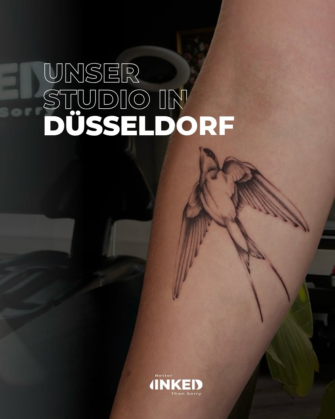 ✨ Willkommen bei Better Inked Than Sorry – deinem Tattoo Studio über den Dächern von Düsseldorf!

Bei uns dreht sich alles um Qualität, Kreativität un