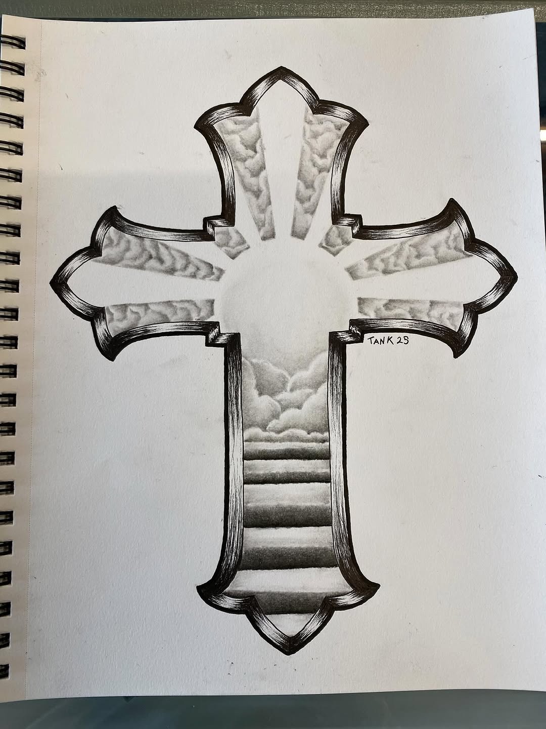 #cross #doodle I made #upforgrabs #art #artist #tattoo #tattoos #tattooart #tattooflash #tattooartist #tattoosbytank #midwest #indiana #charcoal #micr