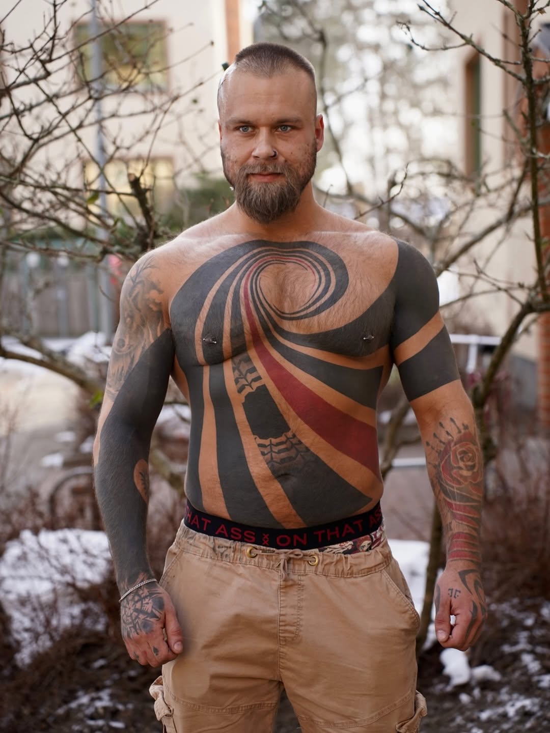 1.5 years healed front piece. Thanks to my strong client @marcus_koivisto for choosing this design from my sketchbook. I’m looking to do some more lar