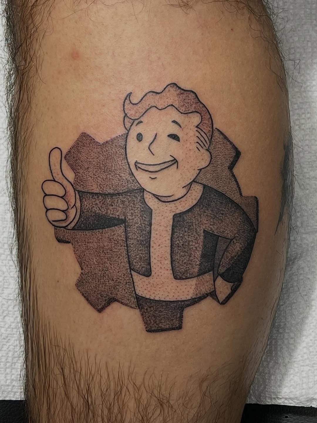  #fallout #tattoo #blackandgreytattoo