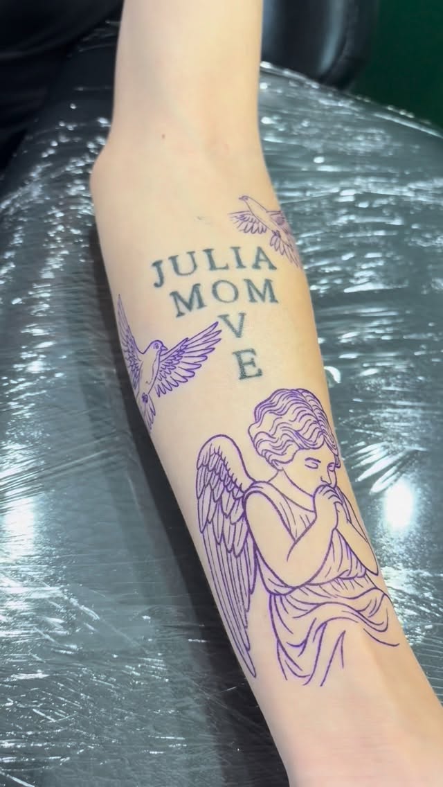 Vandaag gestart aan de onderarm van Brian, binnenkort weer verder meters maken 