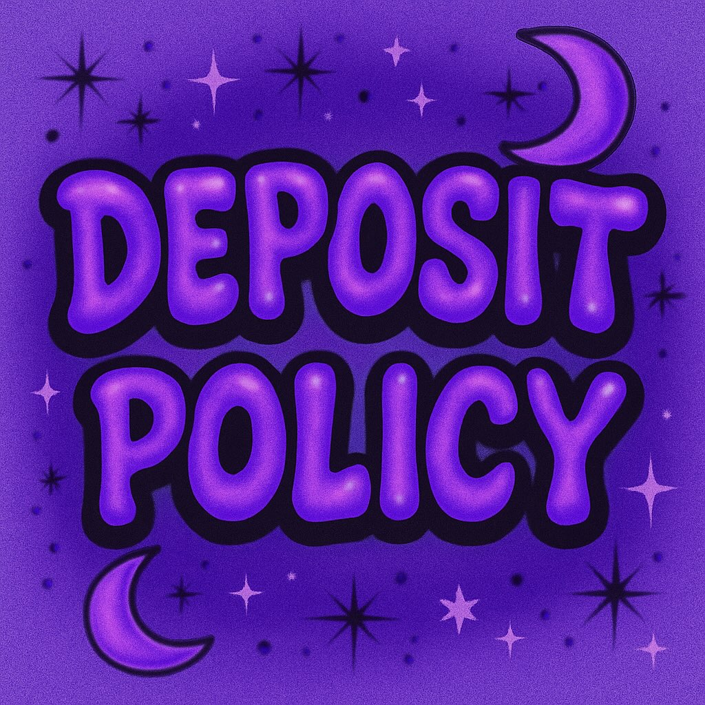 ✨ Our shop’s deposit policy is already covered in our tattoo booking forms, but we just wanted to pin it here too as a friendly reminder ✨