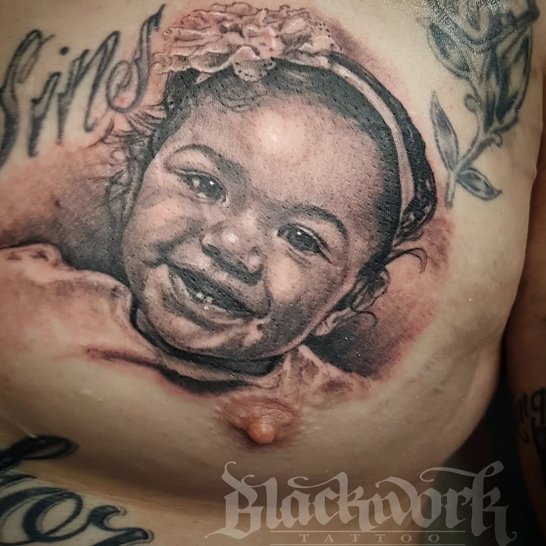 Portrait Tattoo by SES 
@sestattoosnj 
#blackworknj #njartist
#newjersey #portraittattoo #explorerpage
#blackworktattoostudio