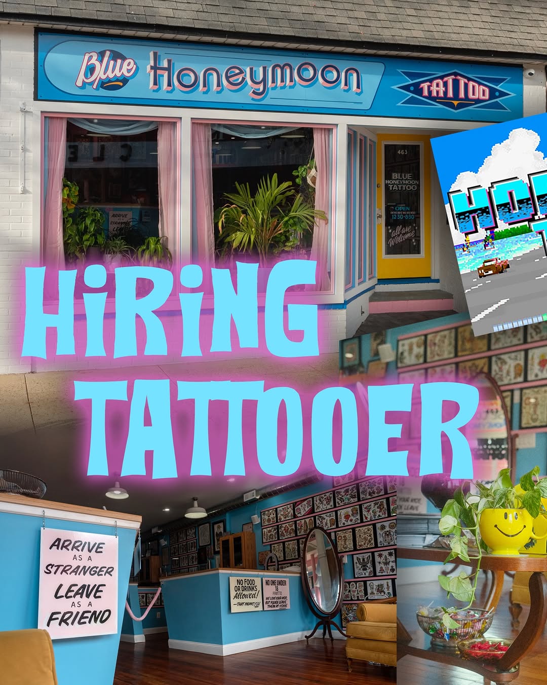 Blue Honeymoon is on the lookout for another Tattooer  to join the ranks.
We have a form on our website (& in BIO) you can send all your info. 
- Much