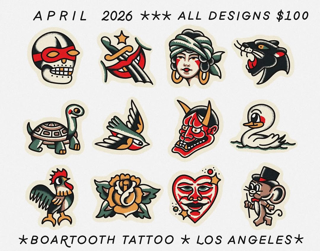 You know the drill. New month, new flash. 

All April, we’re dropping $100 flash designs. Book an appointment online (link in bio) or walk in!