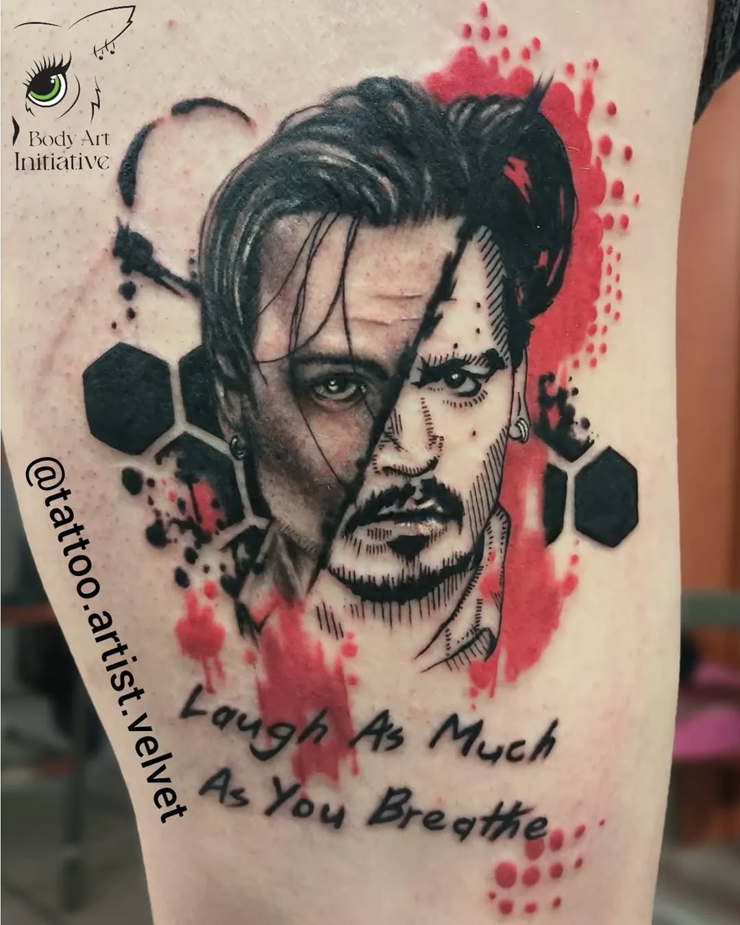 Did this fun Johnny Depp Trashpolka portrait piece in the TatTok Stars competition  We loved the result thank you Daniel for your support  

I will be