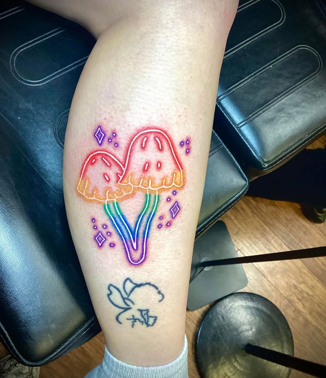 Neon style piece done by @loganstormtattoo 
We’d love to create an awesome design for you, swing in and let’s get something put together!