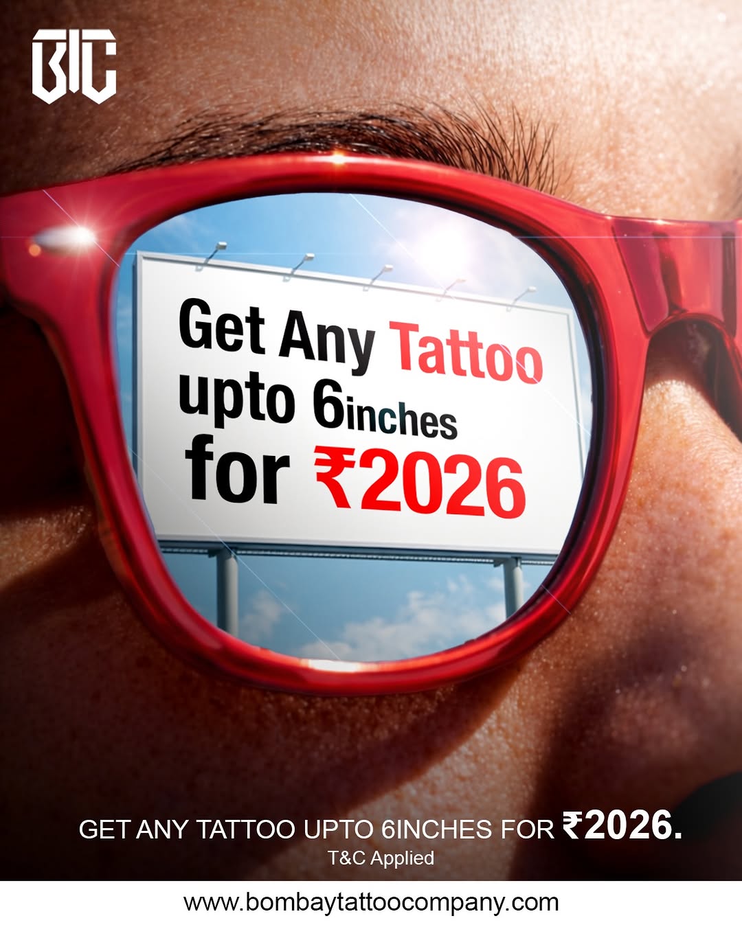 You cannot unsee our 2026 offer for any Tattoo upto 6 inches!