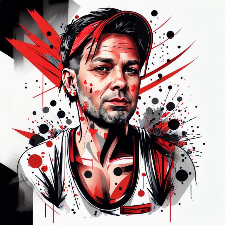 Turned myself into a trash polka design #allintattz #inklab