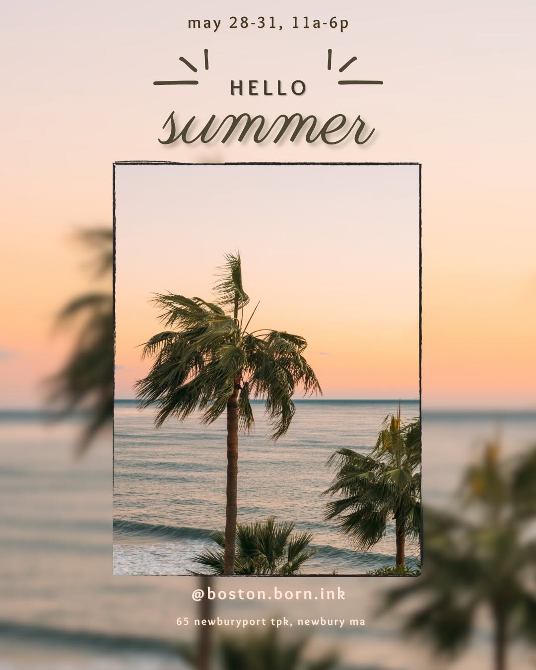 *THIS EVENT IS FULLY BOOKED!! Please keep an eye out for any cancellations. Flash will be available for $80 after the sale! 

☀️ welcome summer ☀️

•I