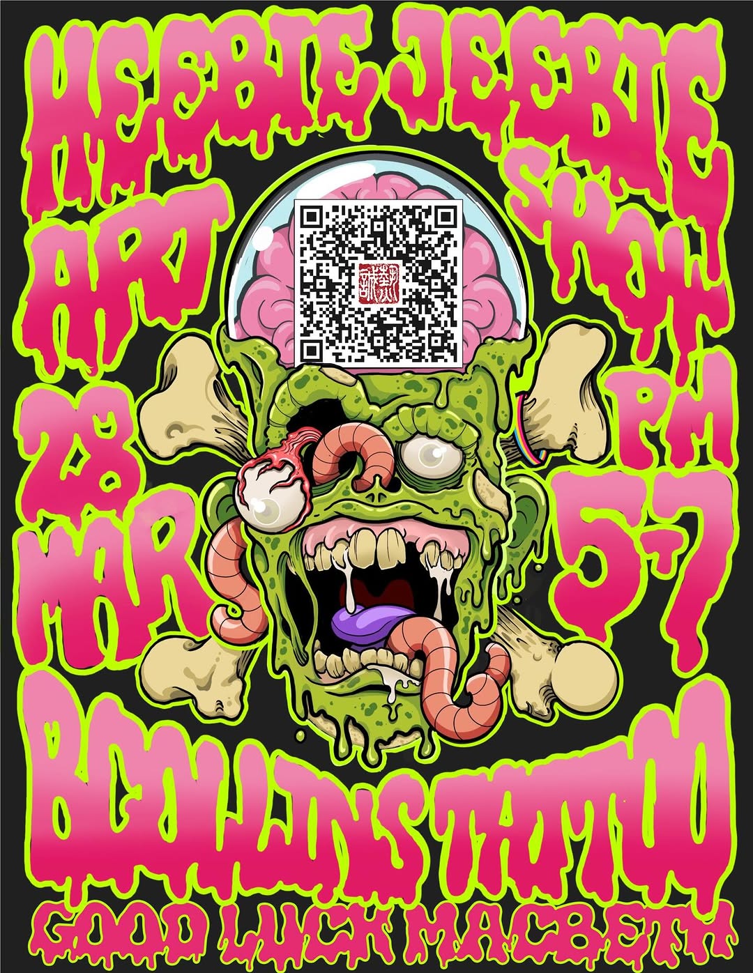 @goodluckmacbeth has been so gracious to have me present some of my art pieces in the lobby of the theater for the run of “Heebie Jeebie” There will b