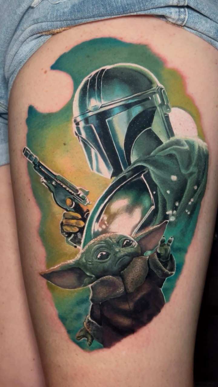 May the Fourth be with you! Thanks Christina! This was a lot of fun 
.
.
.
Done using only the best #peakneedles #bishoprotary #eternalink 
.
.
.
#sta
