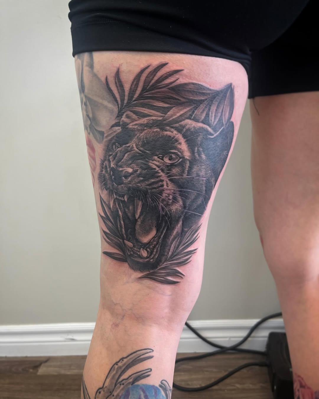 Our Head Artist Brandon has completed this realistic black and grey jaguar tattoo, thank you for coming in! ✨
Are you interested in booking in with Br
