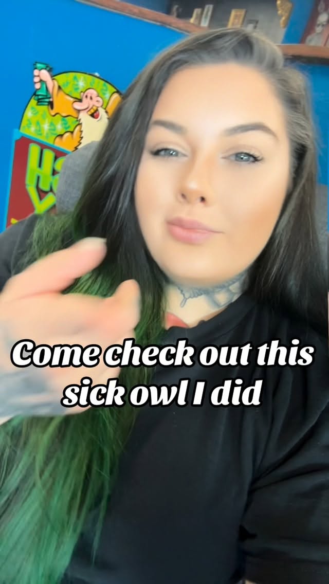 Got to do this owl  DM for booking #femaletattooartist #661 #bakersfield #whattodoinbakersfield #bakersfieldtattooartist