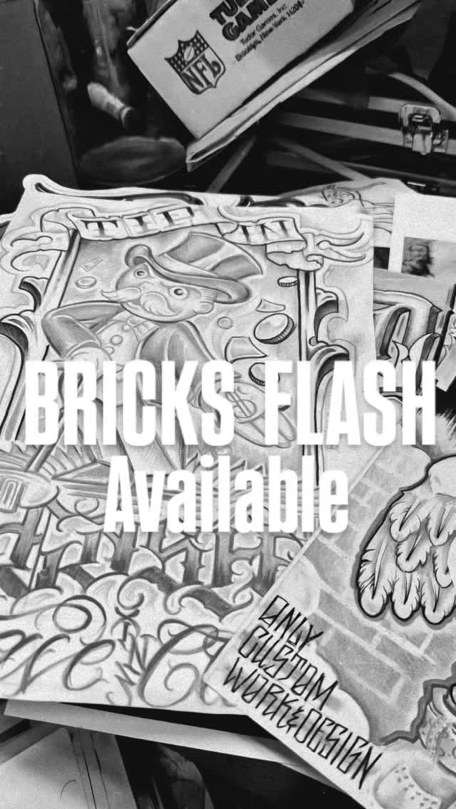 Bricks Flash still available. For purchase or to get tattooed. Classics #dmvartist #tattoo